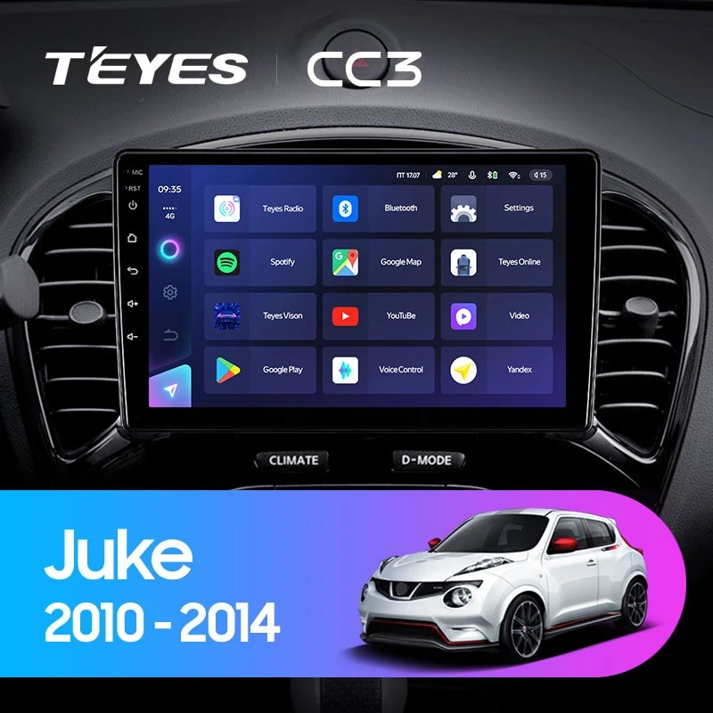Штатная магнитола Teyes CC3 4/32 Nissan Juke (2010-2014)