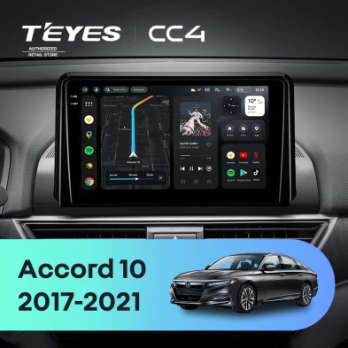 Штатная магнитола Teyes CC4 8/128 Honda Accord 10 CV (2017-2021) Тип-B