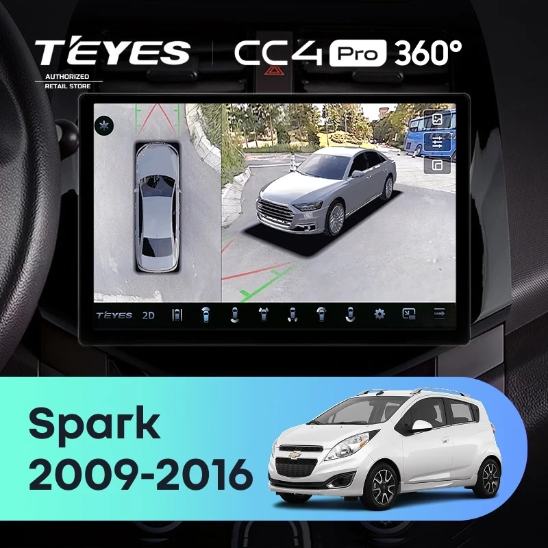 Штатная магнитола Teyes CC4 Pro 360 8/128 Chevrolet Spark M300 (2009-2016) F1 (11")