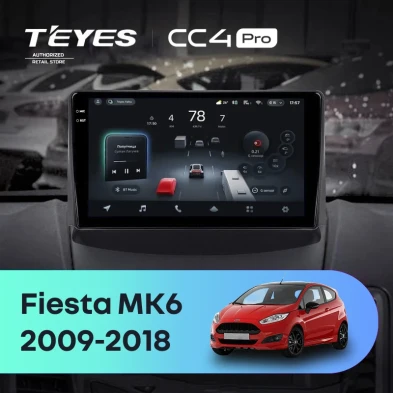 Штатная магнитола Teyes CC4 Pro 8/128 Ford Fiesta 6 (2009-2018) F1 Тип-A