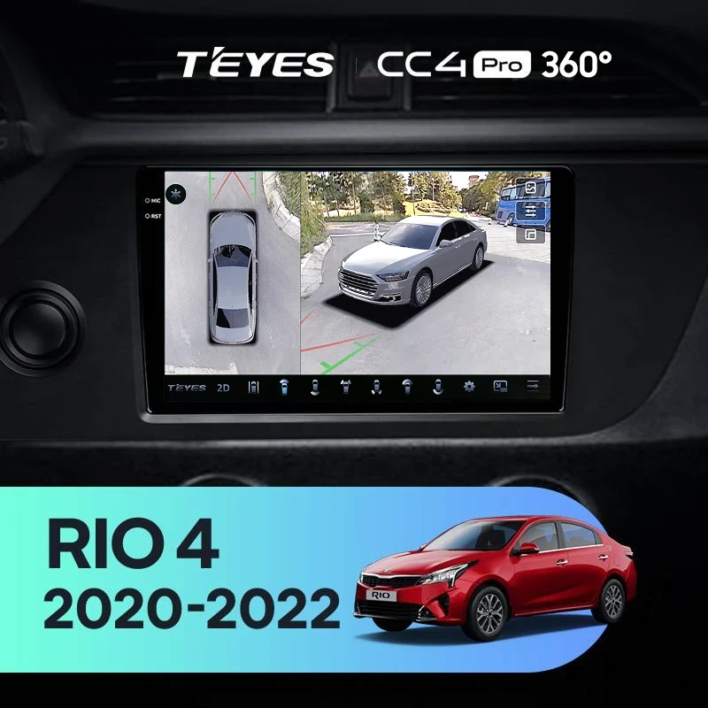 Штатная магнитола Teyes CC4 Pro 360 8/128 Kia Rio 4 IV FB (2020-2022)