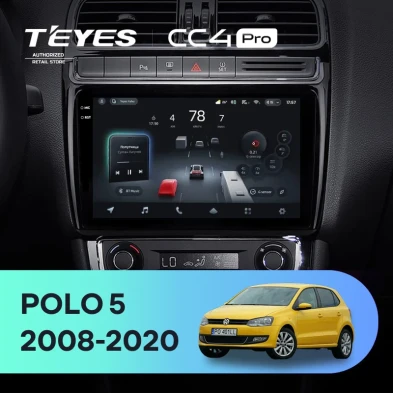 Штатная магнитола Teyes CC4 Pro 8/128 Volkswagen Polo 5 (2008-2020)