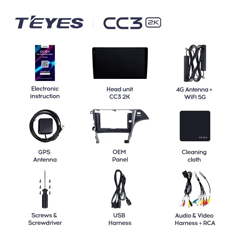 Штатная магнитола Teyes CC3 2K 360 6/128 Toyota Prius 3 XW30 (2009-2015) F2 Правый руль