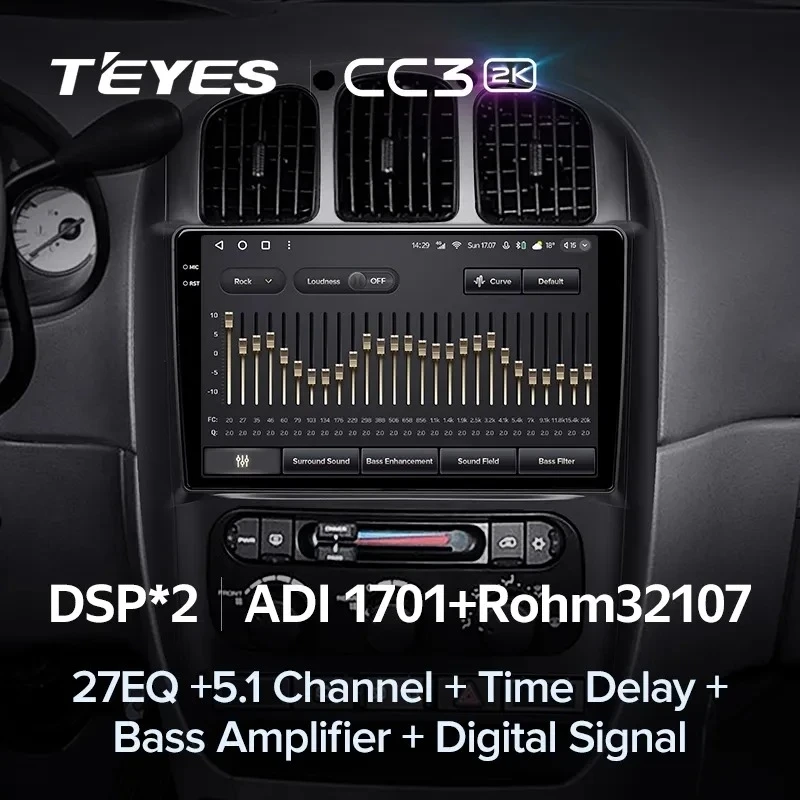 Штатная магнитола Teyes CC3 2K 4/32 Dodge Caravan 4 (2000-2007) Тип-B