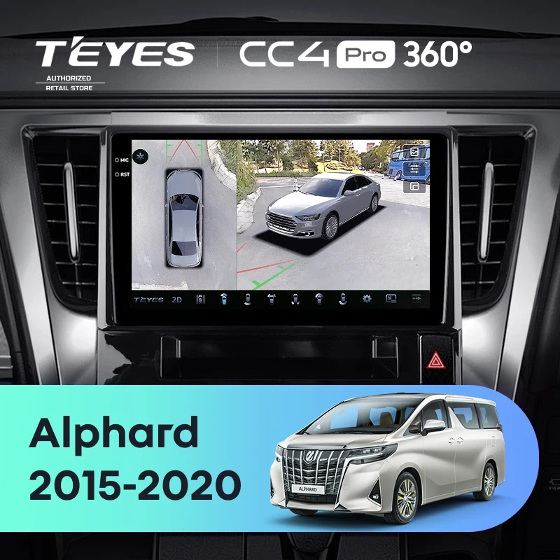 Штатная магнитола Teyes CC4 Pro 360 12/256 Toyota Alphard H30 (2015-2020)