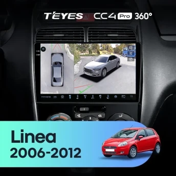Штатная магнитола Teyes CC4 Pro 360 8/128 Fiat Linea (2006-2012)