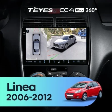 Штатная магнитола Teyes CC4 Pro 360 8/128 Fiat Linea (2006-2012)