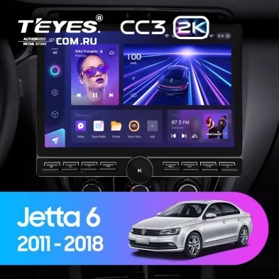 Штатная магнитола Teyes CC3 2K 6/128 Volkswagen Jetta 6 (2011-2018) (13" с кнопками)