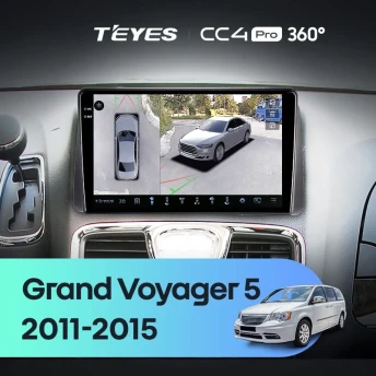 Штатная магнитола Teyes CC4 Pro 360 12/256 Chrysler Grand Voyager 5 (2011-2015)
