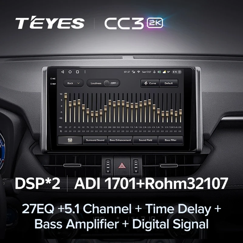 Штатная магнитола Teyes CC3 2K 360 6/128 Toyota RAV4 5 XA50 (2018-2023) F2 Тип-B