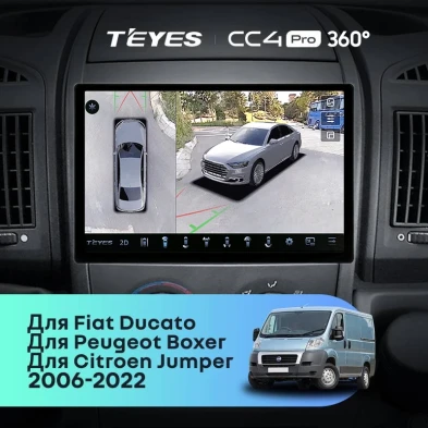 Штатная магнитола Teyes CC4 Pro 360 12/256 Citroen Jumper 2 (2006-2022) (11")