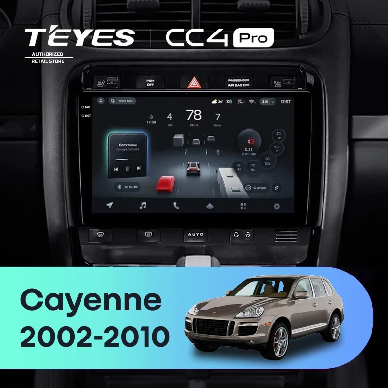 Штатная магнитола Teyes CC4 Pro 8/128 Porsche Cayenne I 1 9PA (2002-2010)