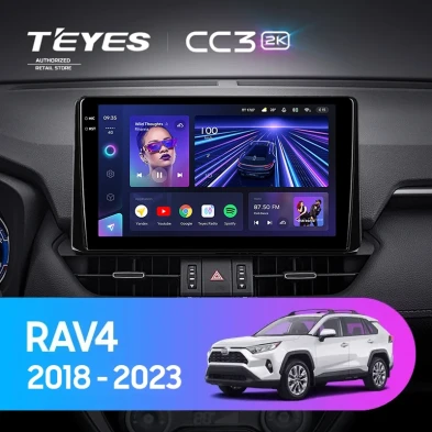 Штатная магнитола Teyes CC3 2K 6/128 Toyota RAV4 5 XA50 (2018-2023) F2 Тип-B