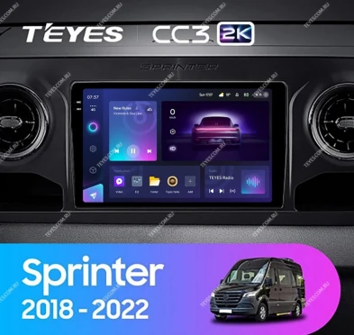 Штатная магнитола Teyes CC3 2K 360 6/128 Mercedes-Benz Sprinter (2018-2022) F1