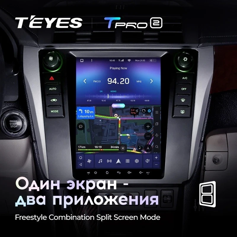 Штатная магнитола Tesla style Teyes TPRO 2 4/32 Toyota Camry 7 XV50 55 (2011-2017)
