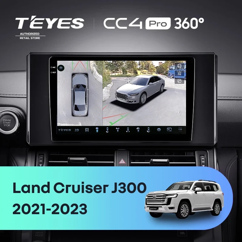 Штатная магнитола Teyes CC4 Pro 360 8/128 Toyota Land Cruiser 300 (2021-2023)
