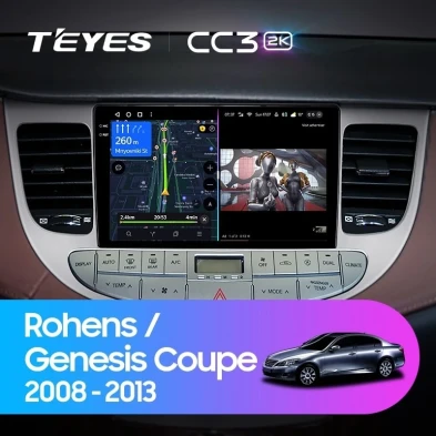 Штатная магнитола Teyes CC3 2K 6/128 Hyundai Rohens Genesis (2008-2013) F1